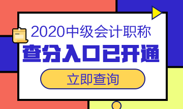 內(nèi)蒙古2020年中級(jí)會(huì)計(jì)職稱(chēng)成績(jī)查詢(xún)?nèi)肟谝验_(kāi)通