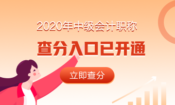 安徽銅陵市2020年中級會計(jì)成績查詢?nèi)肟陂_通了！