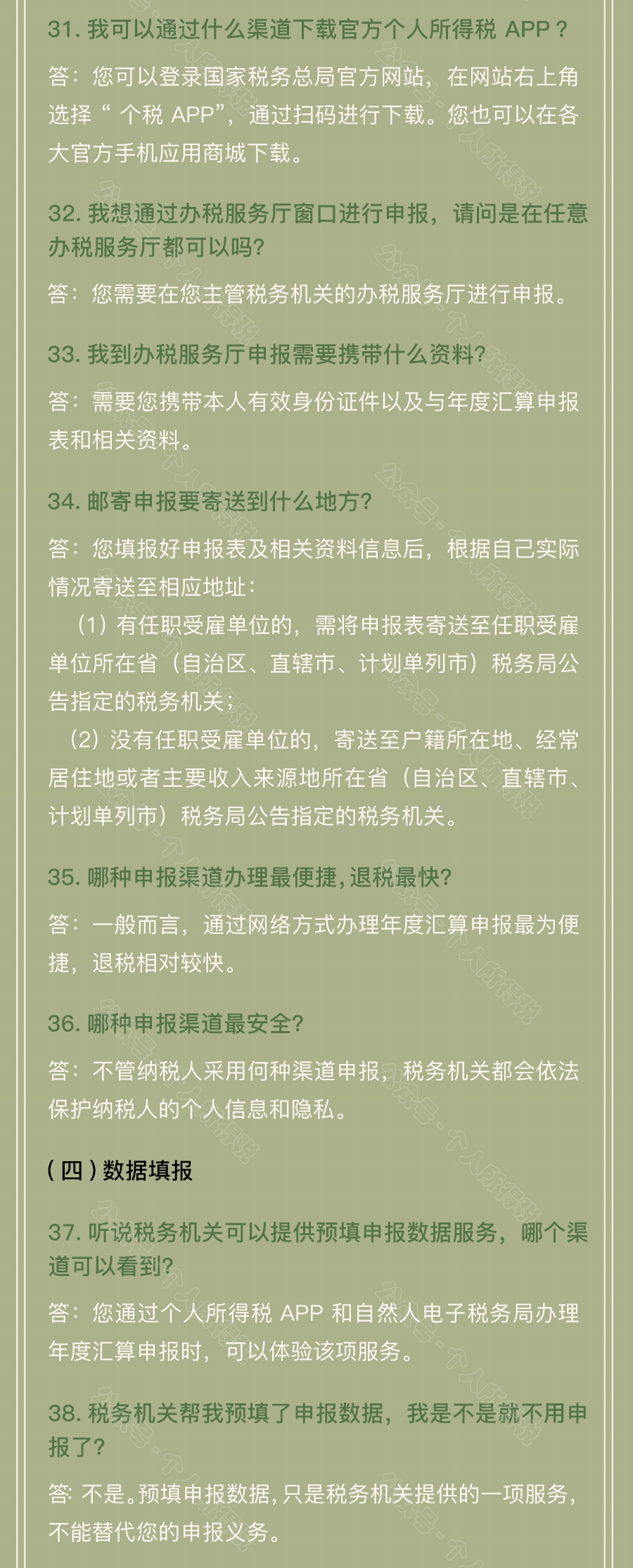 個(gè)稅匯算清繳常見(jiàn)問(wèn)題匯總！你想知道的都在這~