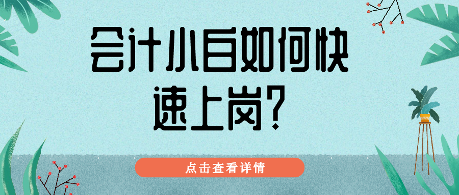 一篇讓財會小白不再迷茫 快速上崗！記得收藏