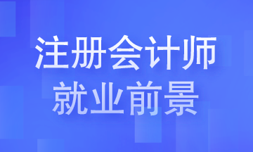 注冊(cè)會(huì)計(jì)師就業(yè)前景你知道嗎？