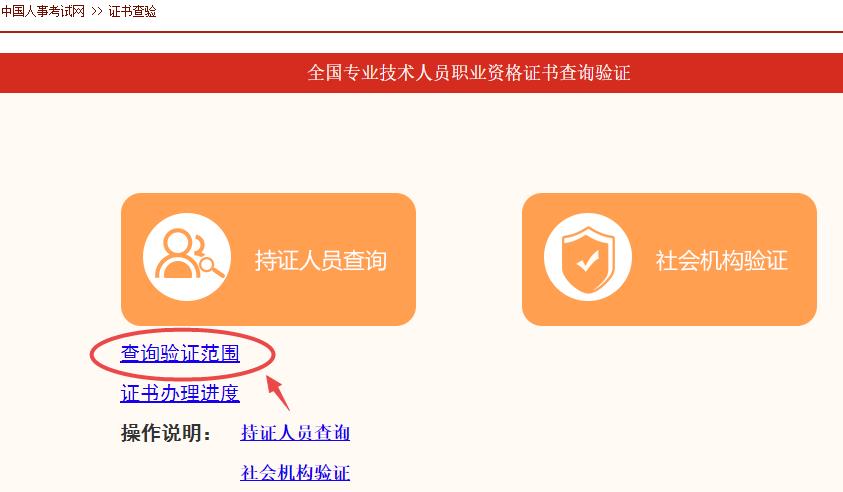 中國(guó)人事考試網(wǎng)資格證書查詢驗(yàn)證范圍