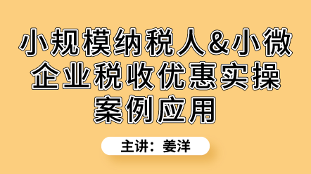 小規(guī)模納稅人&小微企業(yè)稅收優(yōu)惠有哪些？實(shí)操案例解讀