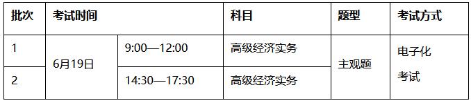 高級(jí)經(jīng)濟(jì)師考試時(shí)間