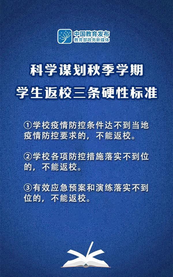 教育部明確秋季學(xué)期學(xué)生返校3條硬性標(biāo)準(zhǔn) ACCA在校生速看！