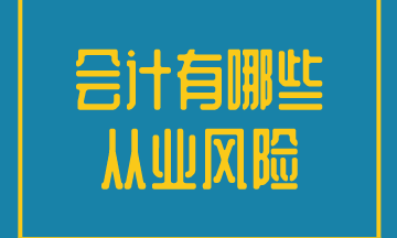 會計工作的從業(yè)風(fēng)險有哪些？