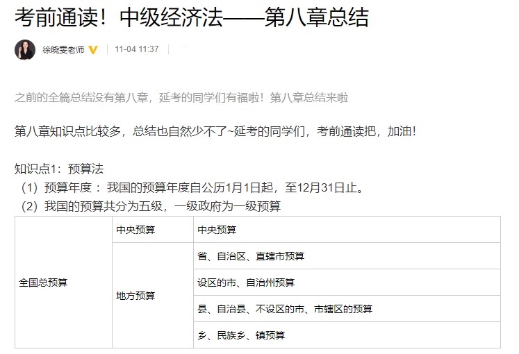 徐曉雯：考前通讀！中級會計(jì)經(jīng)濟(jì)法精華考點(diǎn)總結(jié)【第8章】