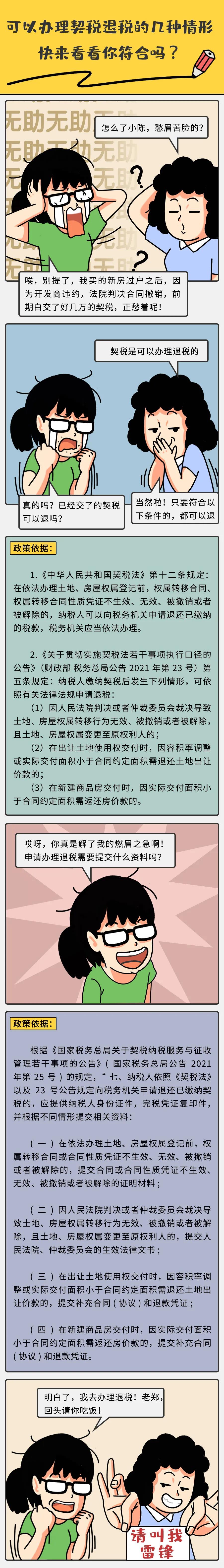 這幾種情形可以辦理契稅退稅！快來看看你符合嗎？