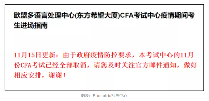 太離譜！考前1天直接被通知取消CFA考試？