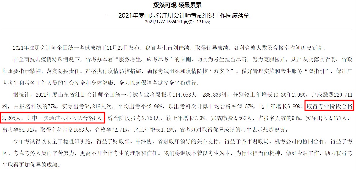 人均一年過六科？CPA一次性通過六科的概率有多大？