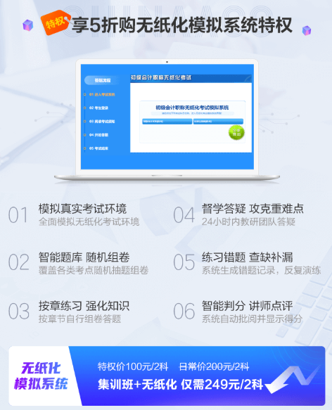 初級會計無紙化模擬系統(tǒng)是只有幾套試卷嗎？