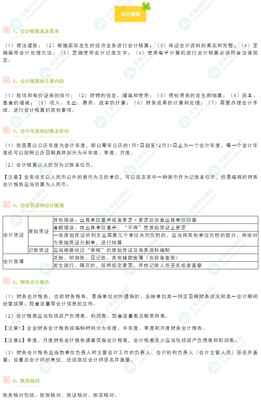 《經濟法基礎》30天重要知識點打卡！第3天：會計核算