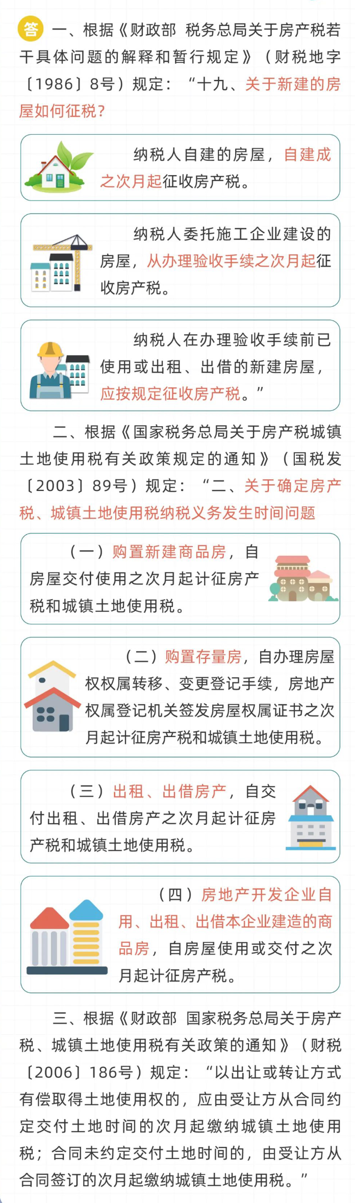 新建的房屋如何征稅？房產(chǎn)稅納稅義務(wù)發(fā)生時間？