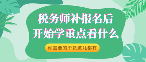 稅務(wù)師補報名后開始學重點看什么5