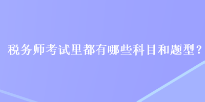 稅務(wù)師考試?yán)锒加心男┛颇亢皖}型？