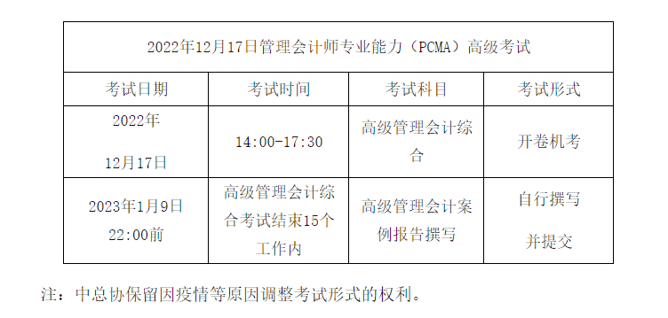 12.18管高考試時(shí)間