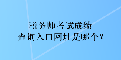 稅務(wù)師考試成績(jī)查詢?nèi)肟诰W(wǎng)址是哪個(gè)？