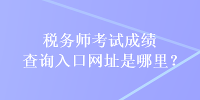 稅務(wù)師考試成績(jī)查詢?nèi)肟诰W(wǎng)址是哪里？