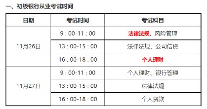 考生請(qǐng)注意！銀行從業(yè)考試各科場(chǎng)次安排