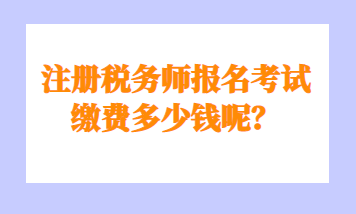 注冊稅務師報名考試繳費多少錢