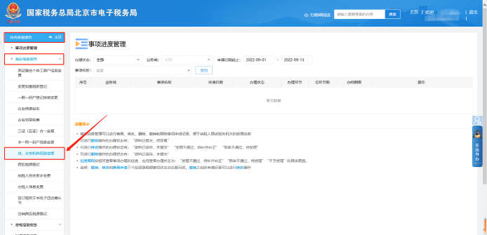 總、分支機(jī)構(gòu)信息變更