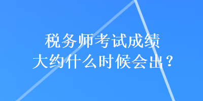 稅務(wù)師考試成績(jī)大約什么時(shí)候會(huì)出？