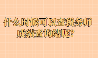 什么時候可以查稅務(wù)師成績查詢結(jié)呢？