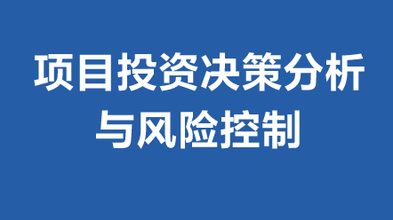 項目投資決策分析與風險控制