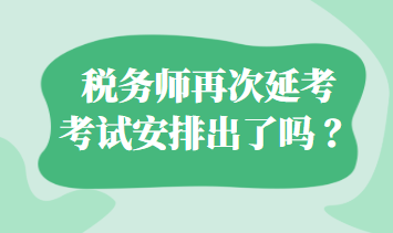 稅務(wù)師再次延考考試安排出了嗎 ？