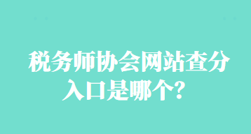 稅務(wù)師協(xié)會(huì)網(wǎng)站查分入口是哪個(gè)？