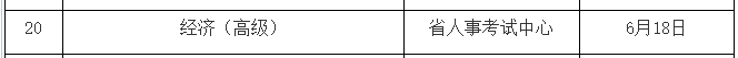 江西高級經濟師考試時間