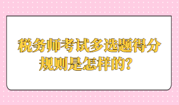 稅務(wù)師考試多選題得分規(guī)則是怎樣的？