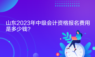 山東2023年中級會計(jì)資格報(bào)名費(fèi)用是多少錢？