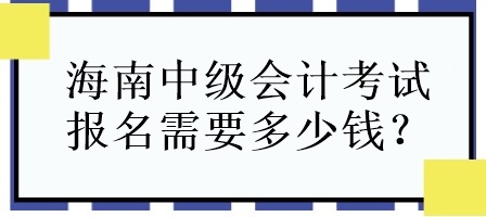 海南中級(jí)會(huì)計(jì)考試報(bào)名需要多少錢？