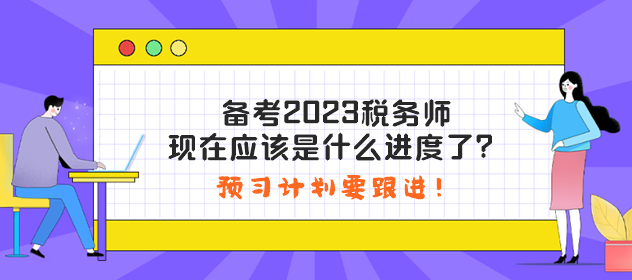 備考2023稅務(wù)師現(xiàn)在應(yīng)該是什么進度了？