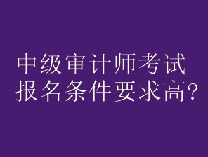 中級(jí)審計(jì)師考試報(bào)名條件要求高嗎？