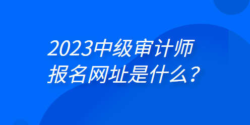 2023年中級審計師報名網(wǎng)址是什么？