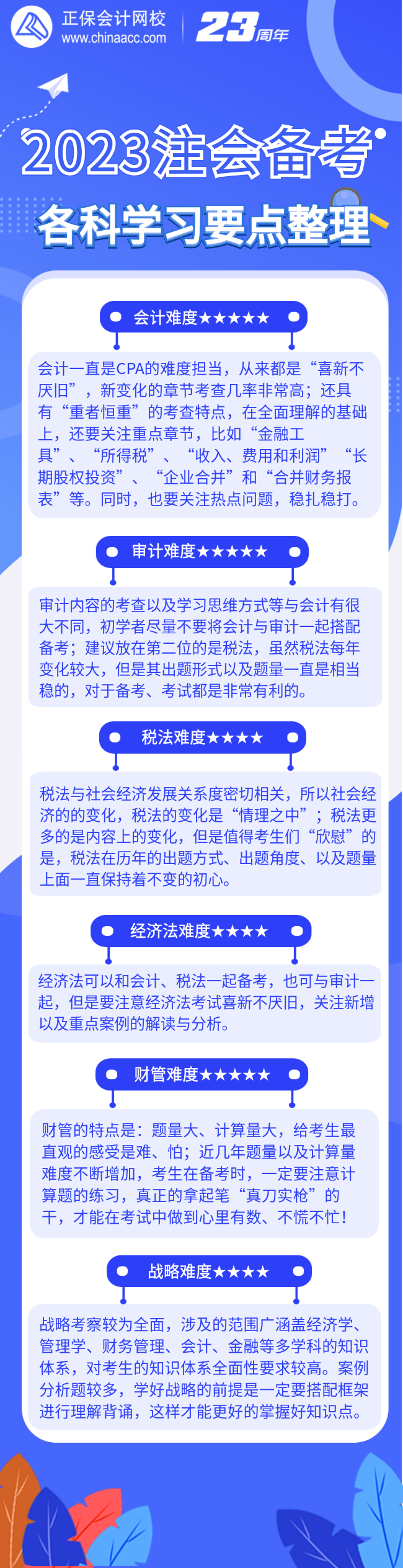 報名倒計時！2023年注會6科備考要點已整理！速來報道學(xué)習>