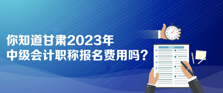  你知道甘肅2023年中級(jí)會(huì)計(jì)職稱報(bào)名費(fèi)用嗎？