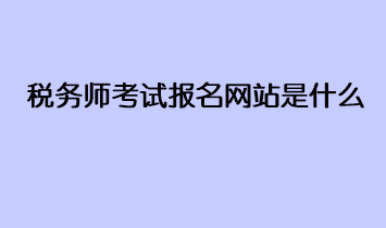 稅務師考試報名網(wǎng)站是什么