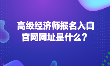 高級(jí)經(jīng)濟(jì)師報(bào)名入口官網(wǎng)網(wǎng)址是什么？