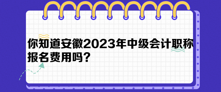 你知道安徽2023年中級會計職稱報名費用嗎？