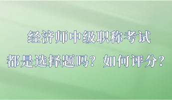 經(jīng)濟(jì)師中級(jí)職稱考試都是選擇題嗎？如何評(píng)分？