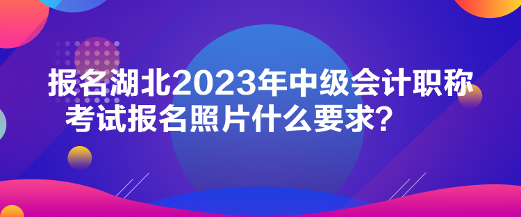 報(bào)名湖北2023年中級(jí)會(huì)計(jì)職稱考試報(bào)名照片什么要求？