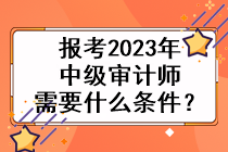 報考2023年中級審計師需要什么條件？