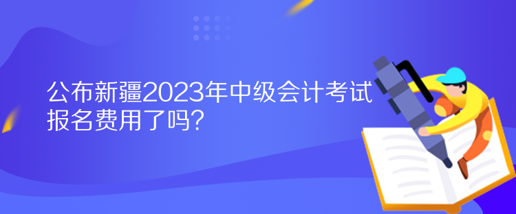 公布新疆2023年中級(jí)會(huì)計(jì)考試報(bào)名費(fèi)用了嗎？