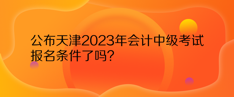 公布天津2023年會(huì)計(jì)中級(jí)考試報(bào)名條件了嗎？