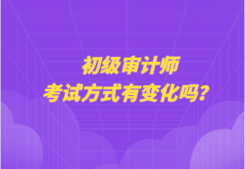 初級審計師考試方式有變化嗎？