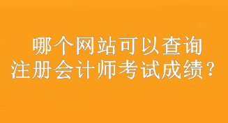 哪個(gè)網(wǎng)站可以查詢注冊(cè)會(huì)計(jì)師考試成績(jī)？