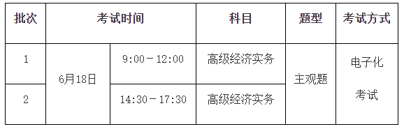 廣州2023高級經(jīng)濟(jì)師考試時間